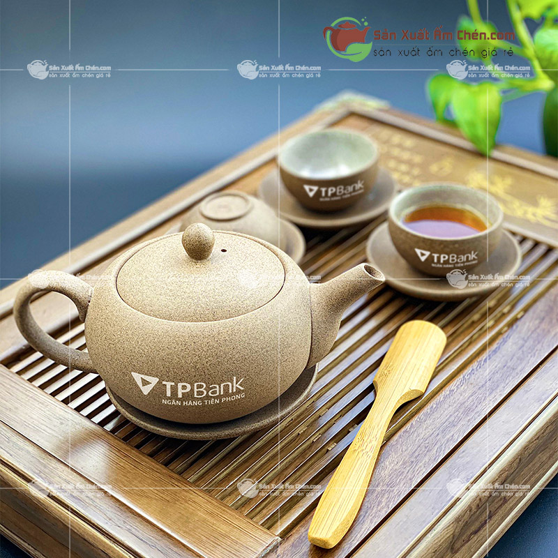 Bộ trà in logo TP Bank